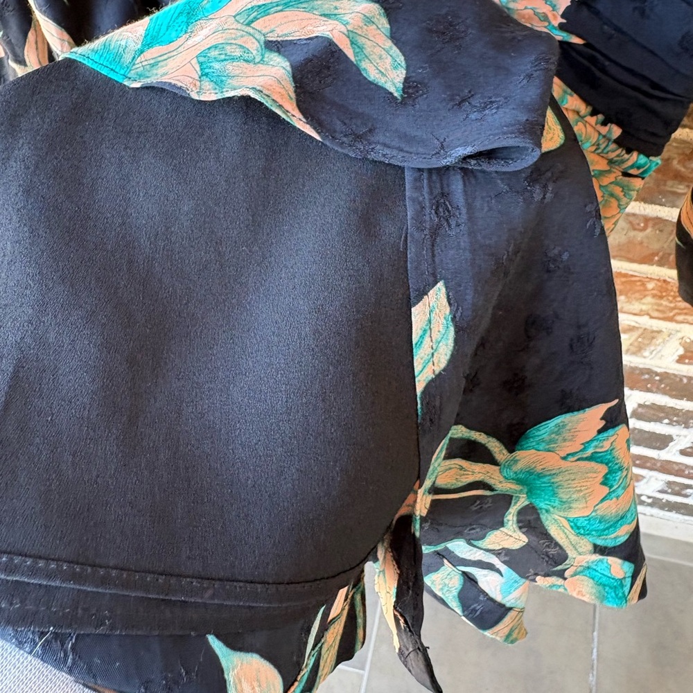 Sandro Bruni Asymmetric Floral Printed Mini Dress Size 6 - Picture 12 of 16